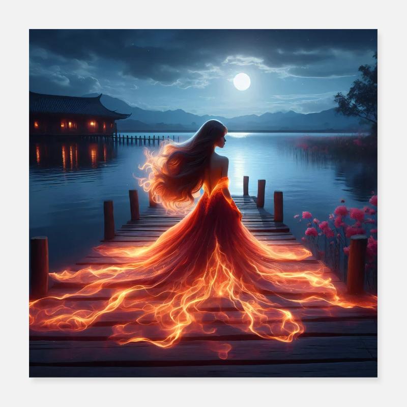 Magia del Ponte Incandescente Poster 40x40 cm
