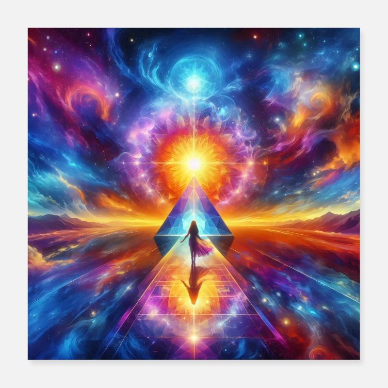 Chemin vers la pyramide spectrale 2 Poster 40 x 40 cm