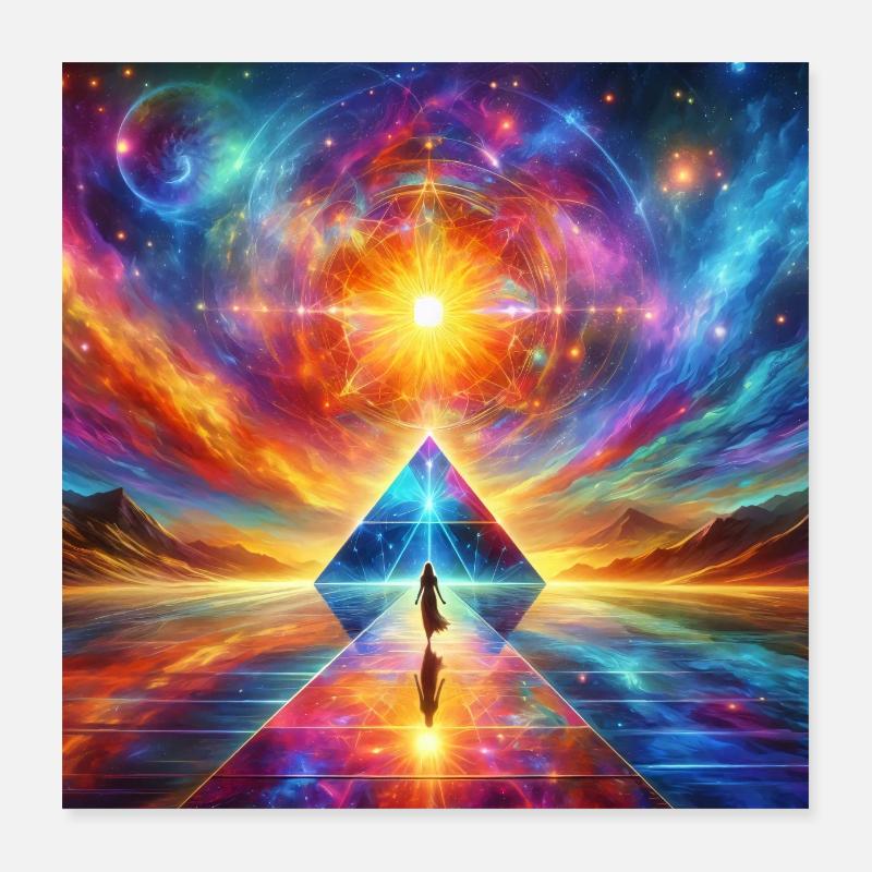 Path to the Spectrum Pyramid Poster 16" x 16" (40x40 cm)