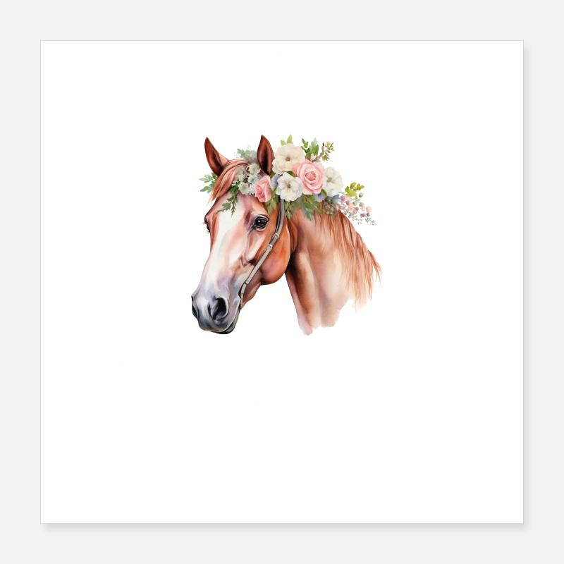 J’peux pas j’ai cheval - idée cadeau Poster 40 x 40 cm