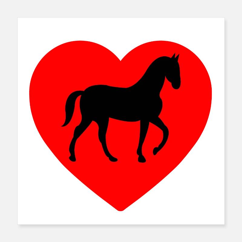 Chevaux Poster 40 x 40 cm