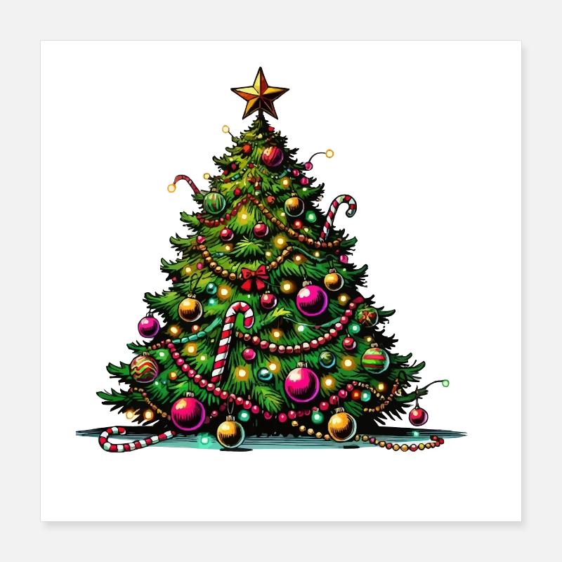 Christmas tree Poster 16" x 16" (40x40 cm)