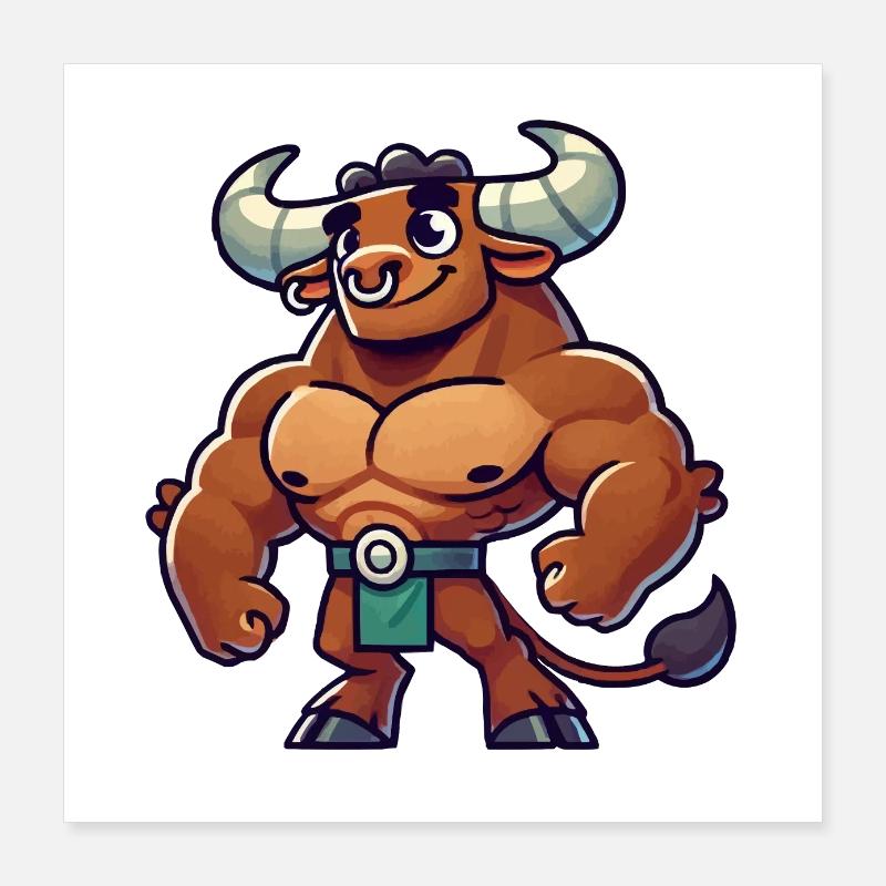 Minotaur Comic Poster 16" x 16" (40x40 cm)