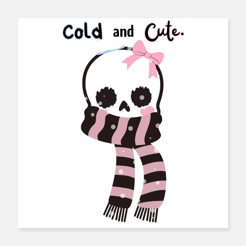 Cold and Cute Poster 16" x 16" (40x40 cm)