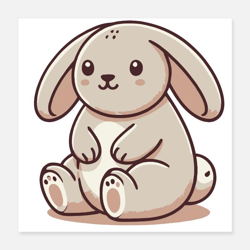 Lapin mignon Poster 40 x 40 cm