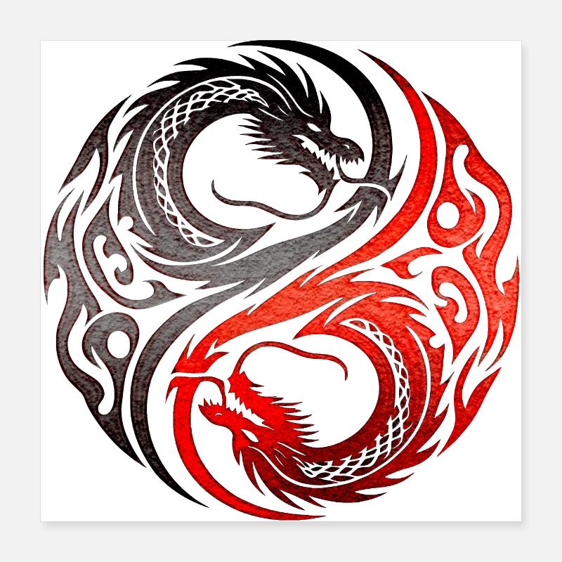 Fantasy Dragon Anime Dragon Head Myth Reptile Snake Poster 16" x 16" (40x40 cm)