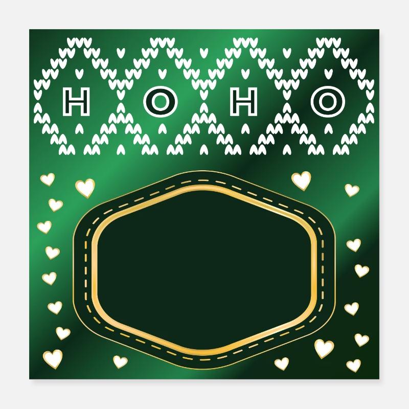 ÉTIQUETTE DE SIGNE DE NOM DE NOËL Poster 40 x 40 cm