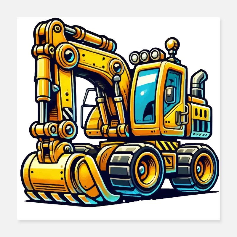 bagger 01 Poster 40x40 cm