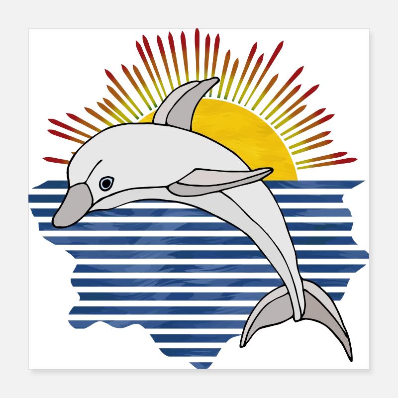 Dauphin Poster 40 x 40 cm