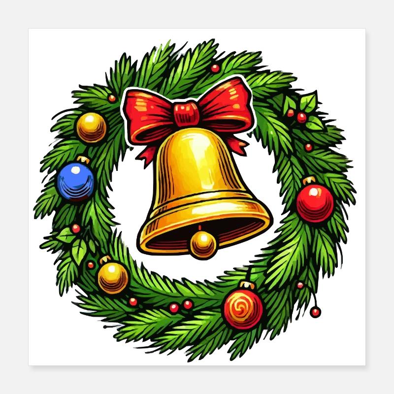 Wreath Bell 1 Poster 16" x 16" (40x40 cm)