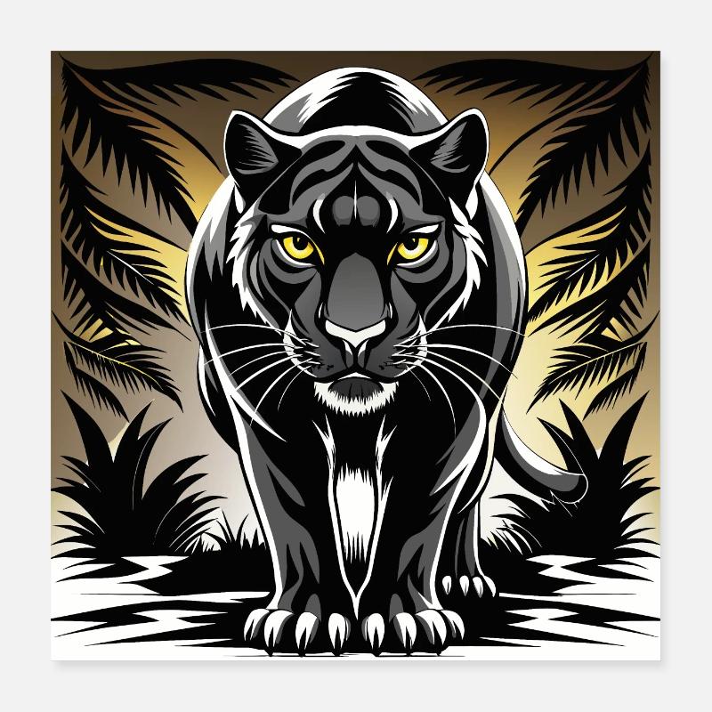Panthère Poster 40 x 40 cm