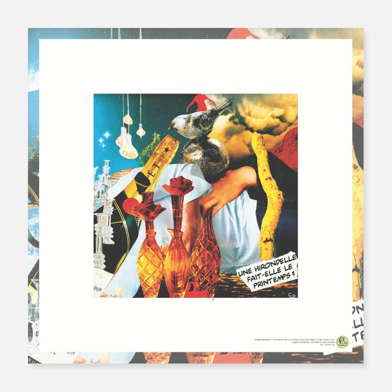La vie d'après, format carré - Poster 40 x 40 cm - blanc