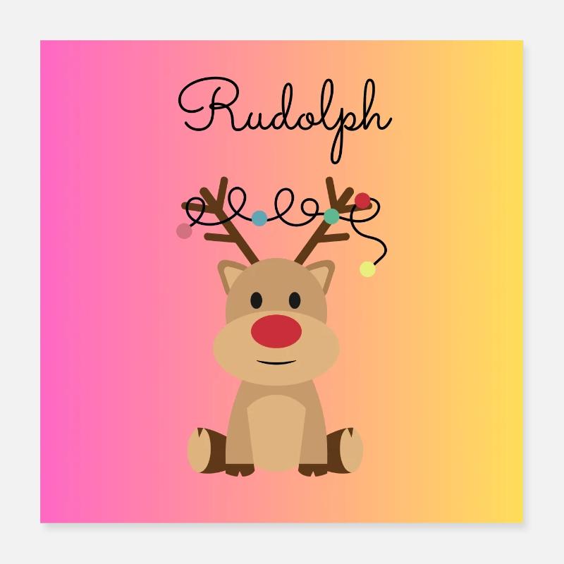 Rudolph Poster 16" x 16" (40x40 cm)