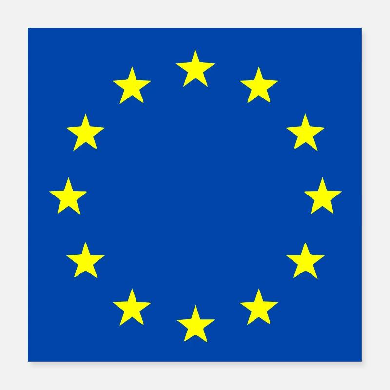 Europe flag Poster 16" x 16" (40x40 cm)