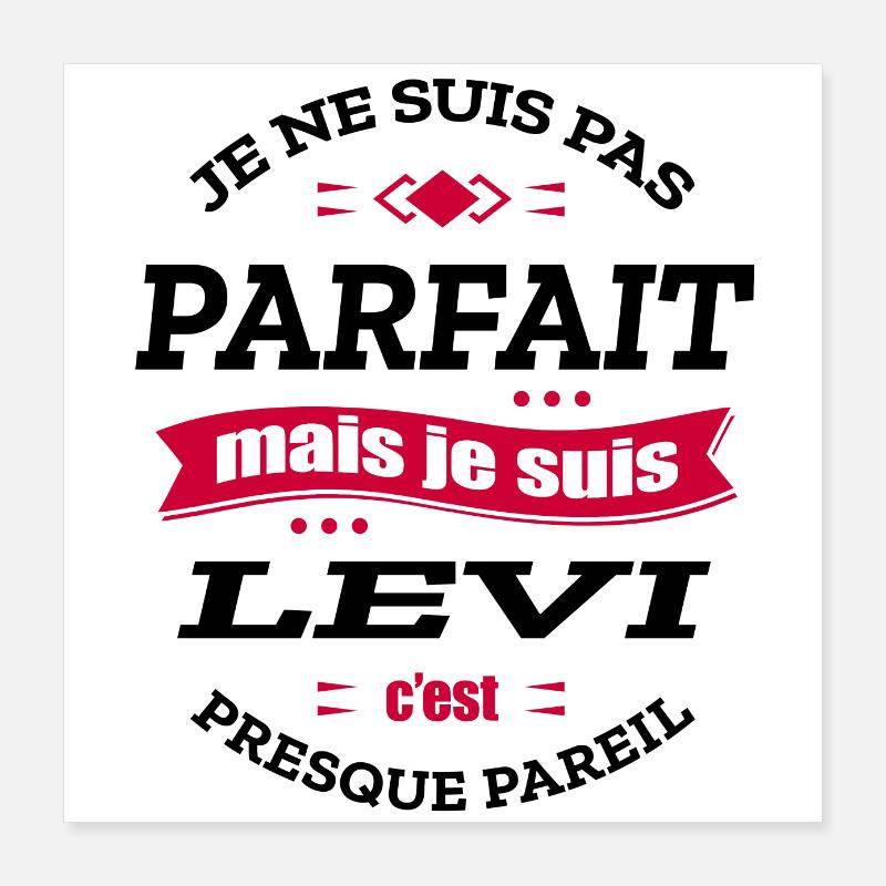 LEVI PARFAIT - PRENOM LEVI Poster 40 x 40 cm