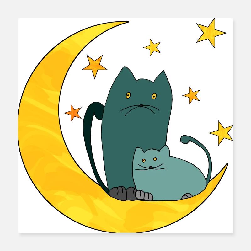 Katzen Poster 40x40 cm