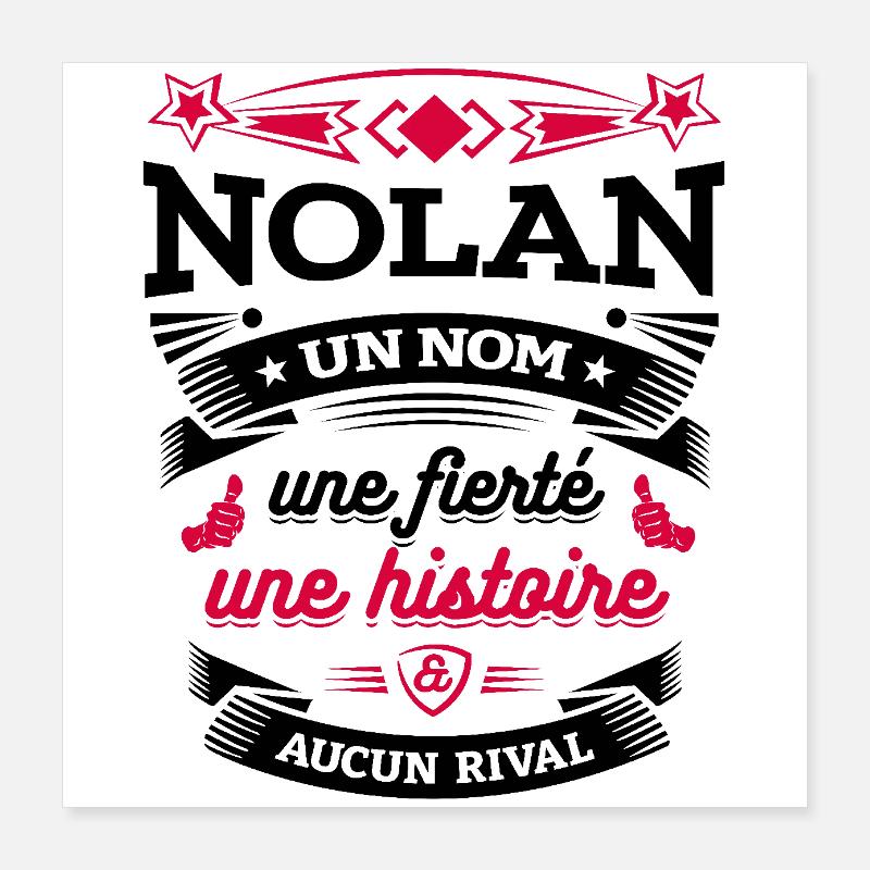 NOLAN UN NOM UNE FIERTÉ AUCUN RIVAL Poster 40 x 40 cm