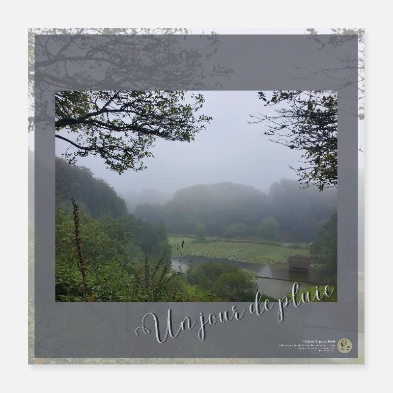 Ein regnerischer Tag, Brest, quadratisches Format Poster 40x40 cm