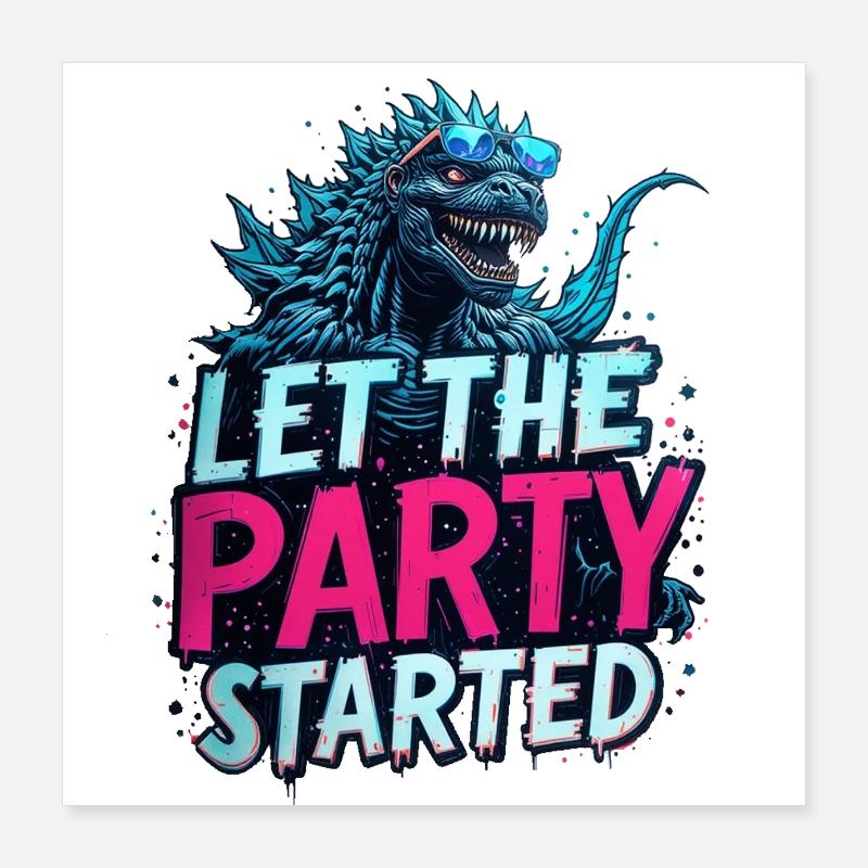 Que la fête commence Poster 40 x 40 cm
