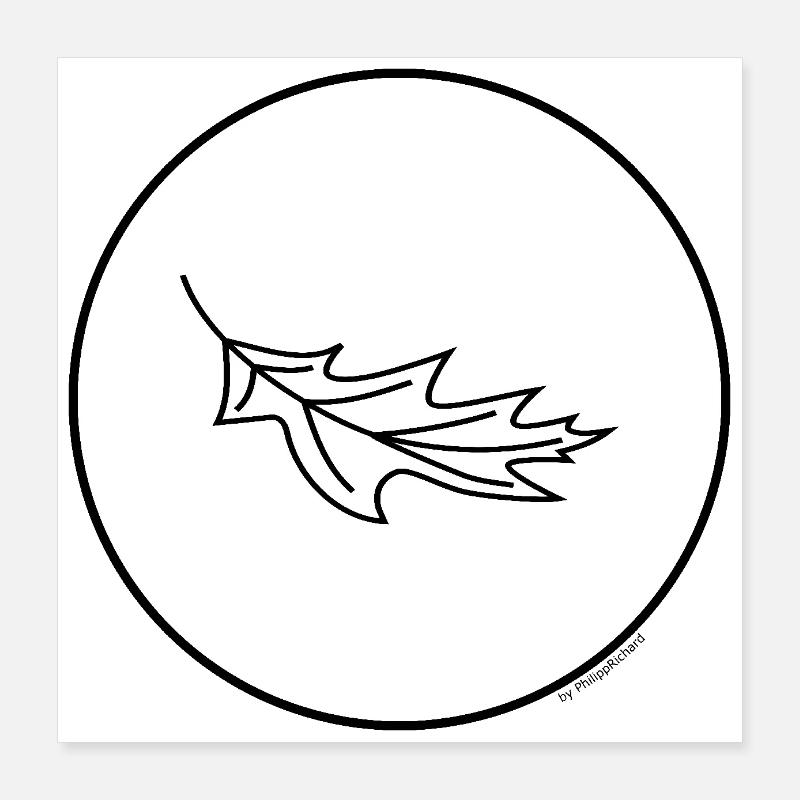 Herbst-Blatt Poster 40x40 cm