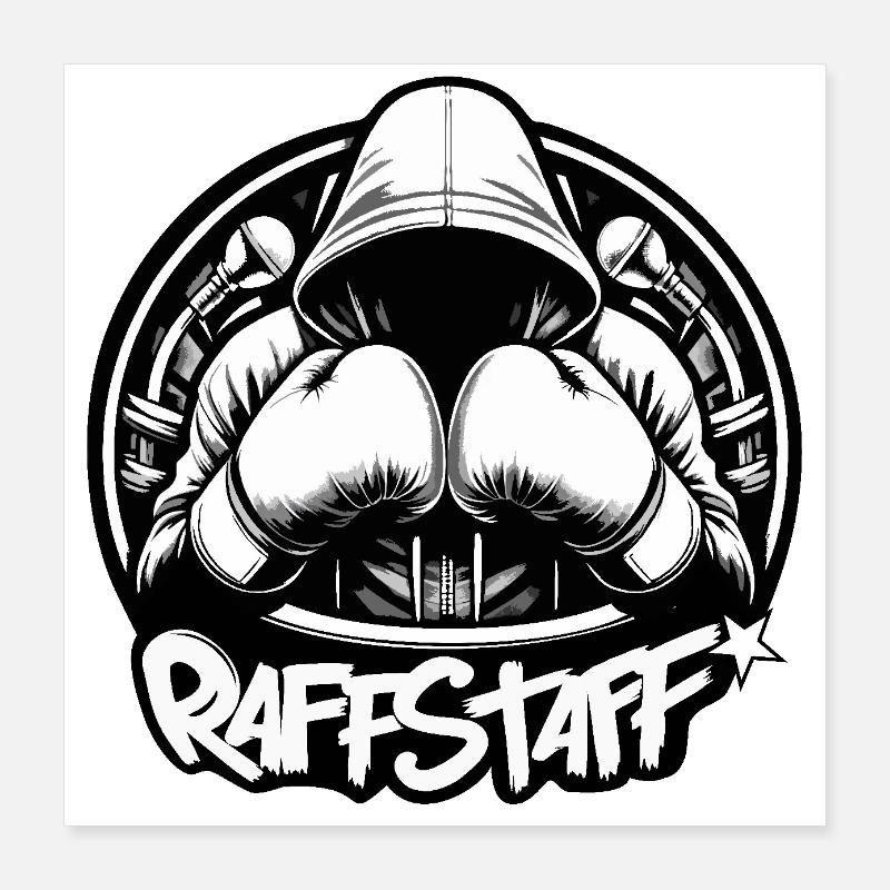 Boxing Boxen Boxer Handschuh Fighter - raffstaff ® Poster 40x40 cm