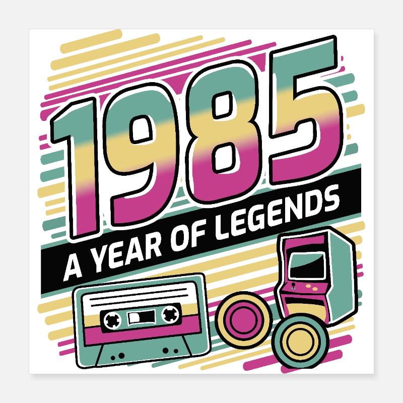 1985 Ein Jahr der Legenden Poster 40x40 cm
