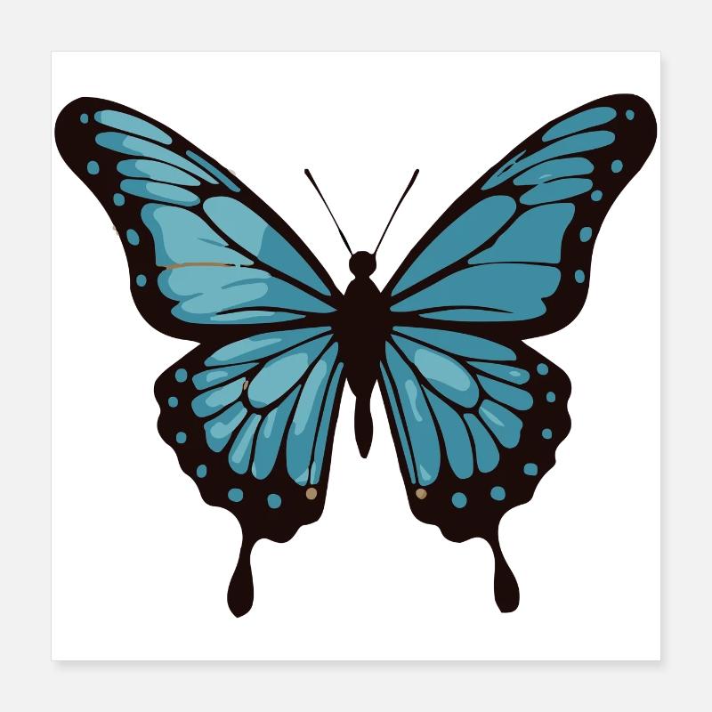 Papillon Poster 40 x 40 cm