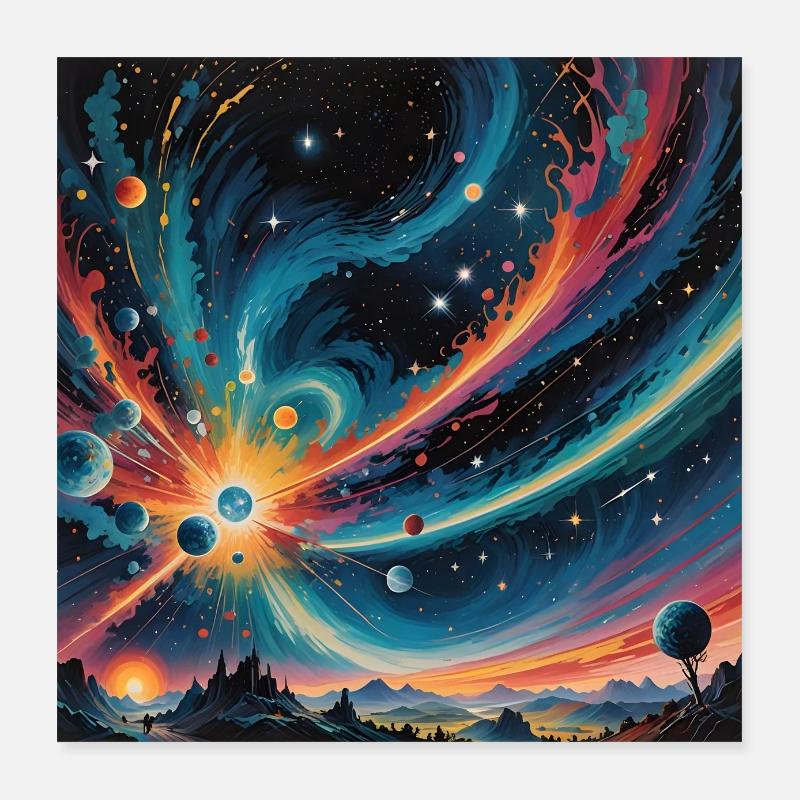 a little bit in space Poster 40x40 cm
