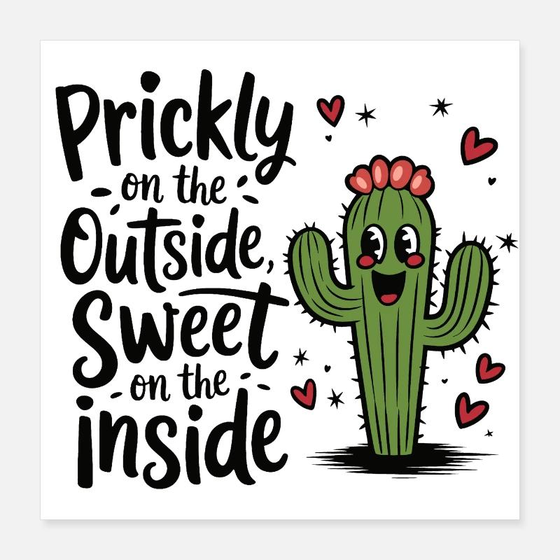 Cactus doux Poster 40 x 40 cm