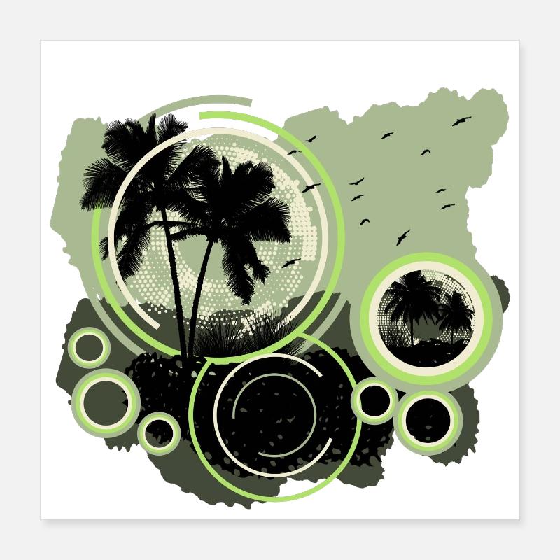 Sunset Sonne Sommer Poster 40x40 cm