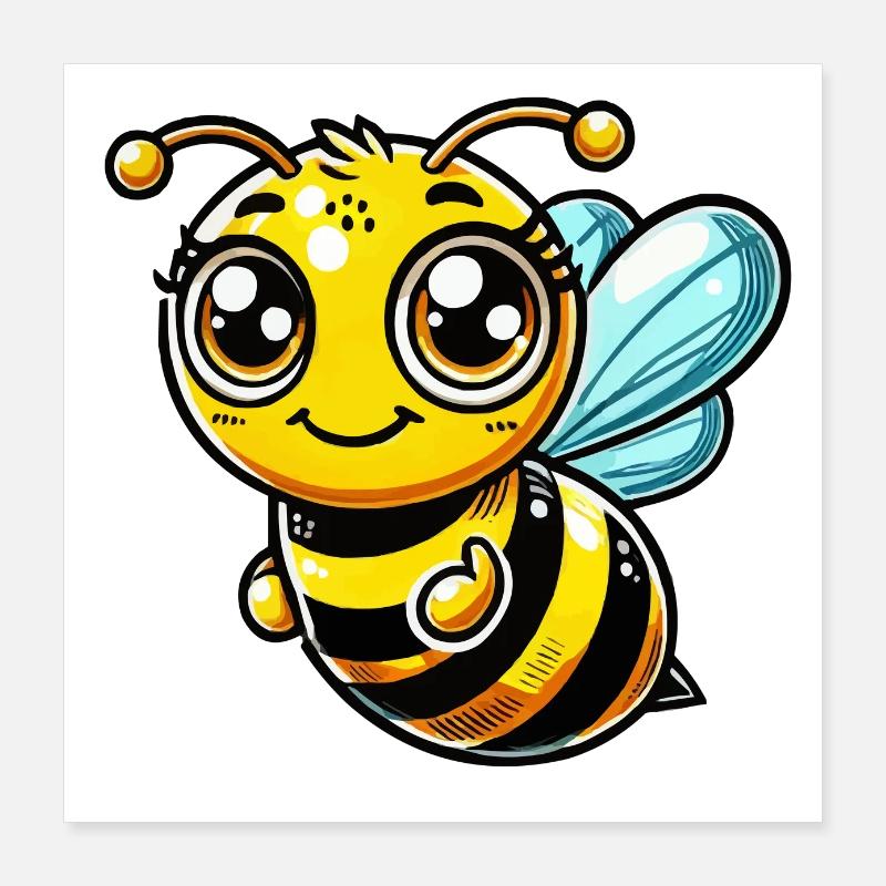 biene cartoon comic Poster 40x40 cm