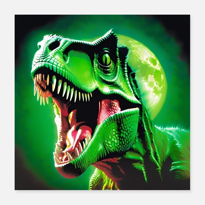 T-rex, préhistoire, t-rex Poster 40 x 40 cm