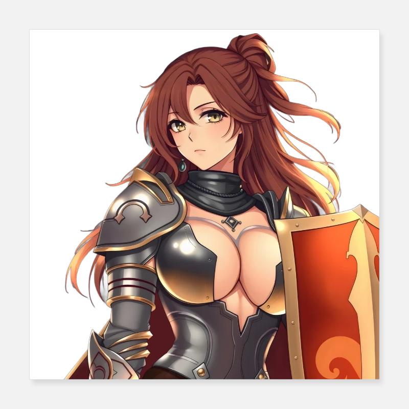 Hot Anime Knight Poster 16" x 16" (40x40 cm)