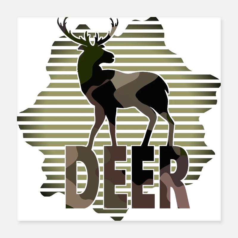 Hirsch Poster 40x40 cm