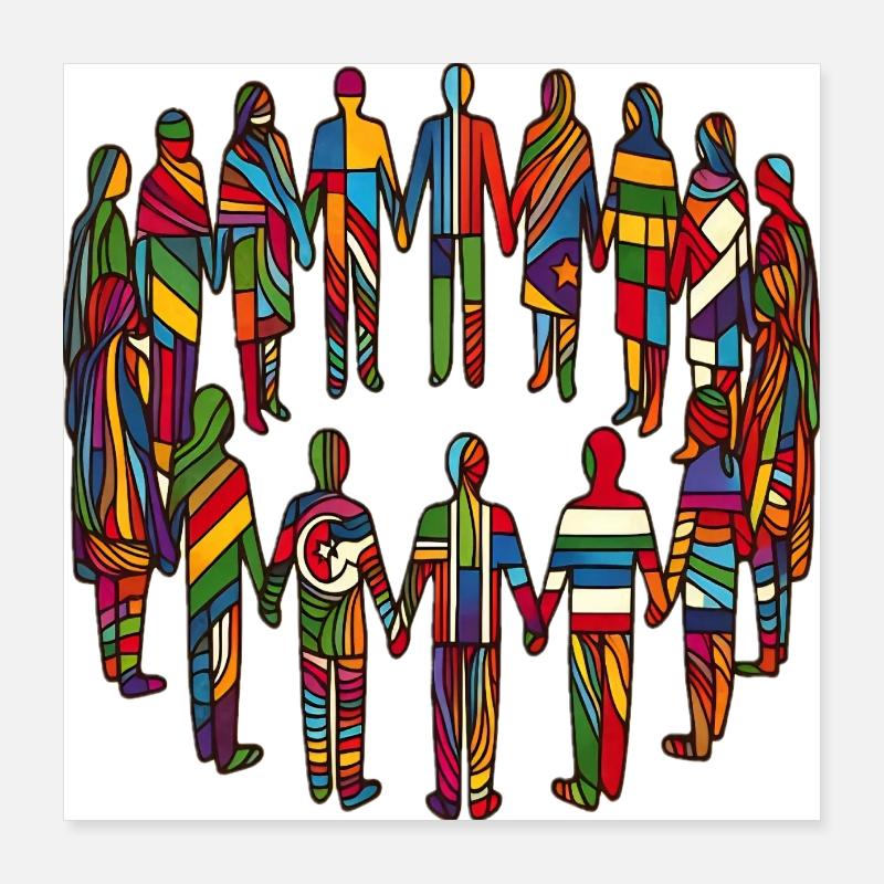 Unity in Diversity – Strong Together Poster 16" x 16" (40x40 cm)