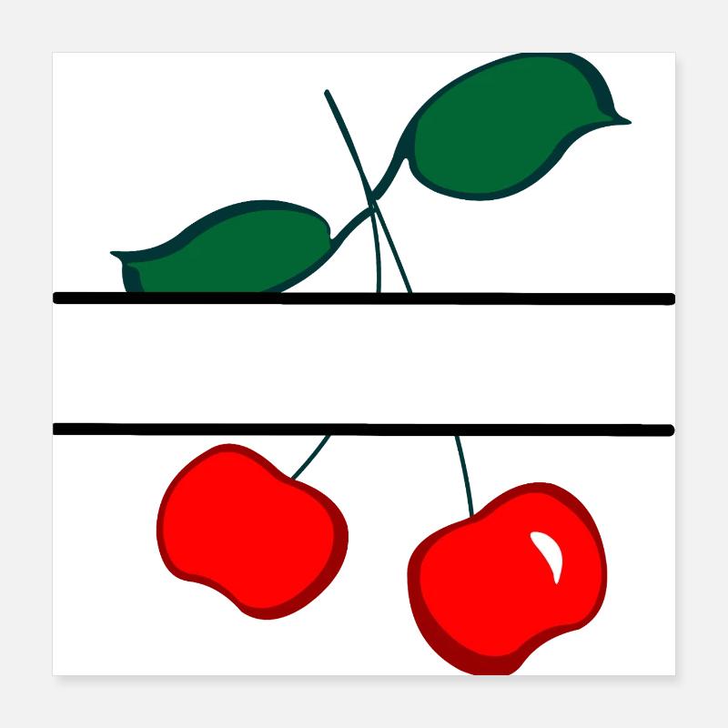 Cherry banner Poster 16" x 16" (40x40 cm)
