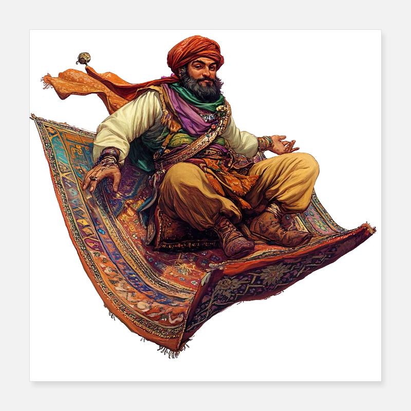 Le tapis volant Poster 40 x 40 cm
