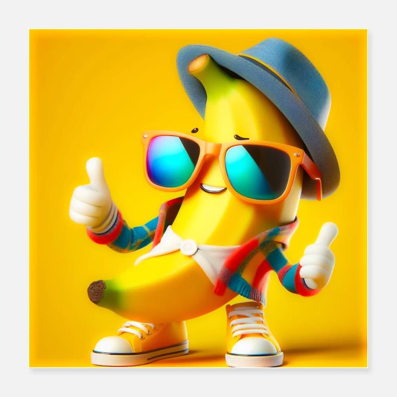 Banana Poster 16" x 16" (40x40 cm)