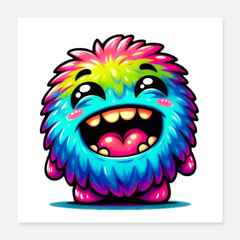 Kleines süsses Monster Poster 40x40 cm