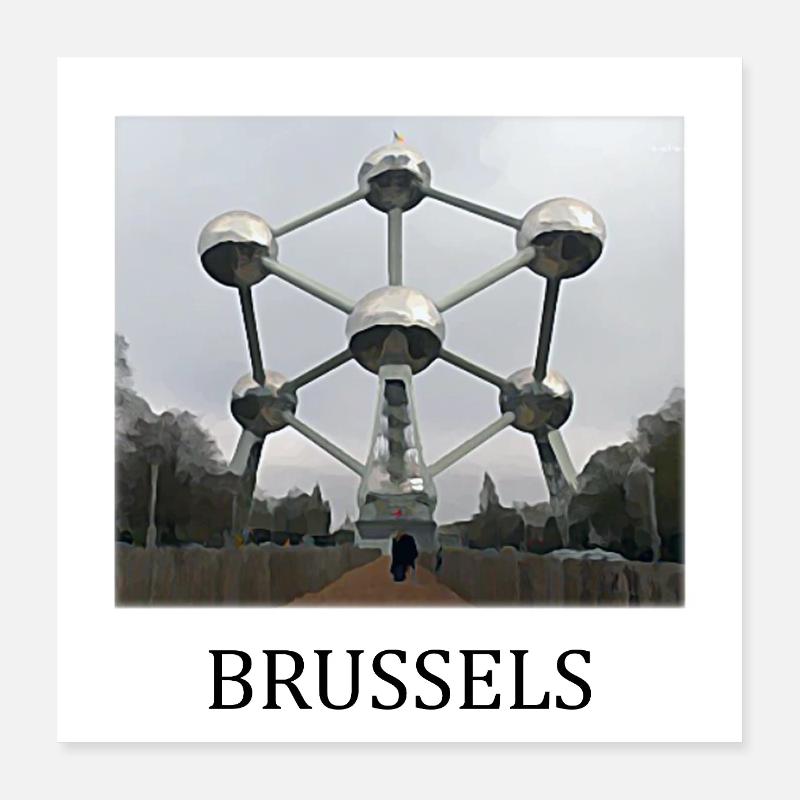 Atomium de Bruxelles Poster 40 x 40 cm