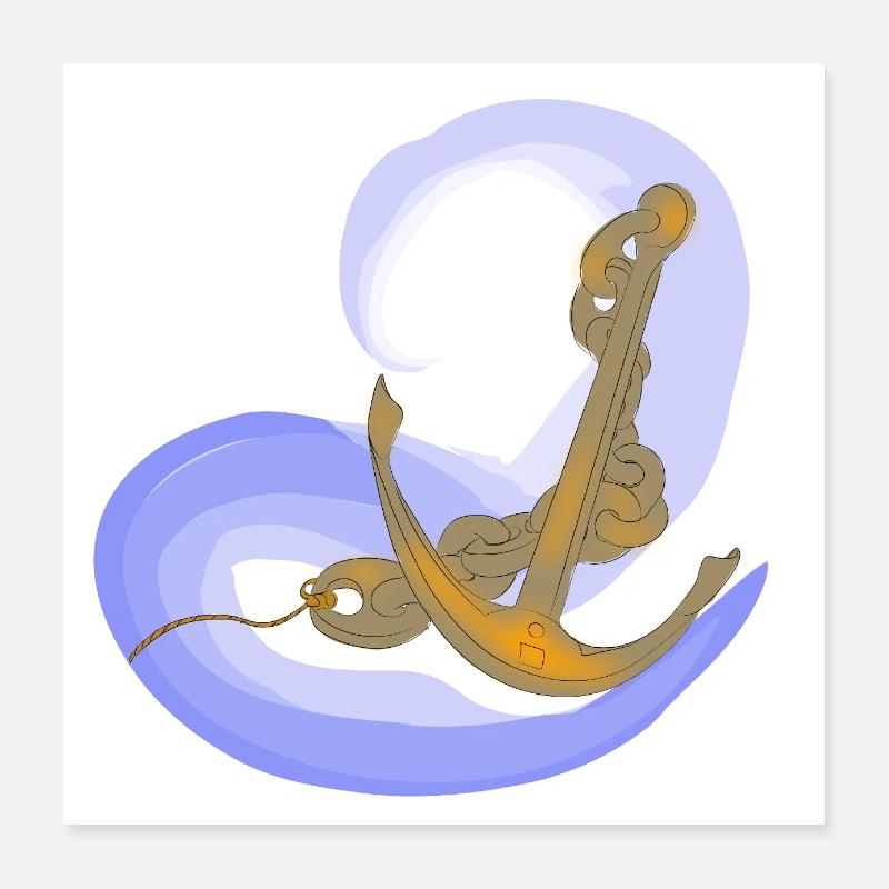 Boat Anchor Poster 16" x 16" (40x40 cm)