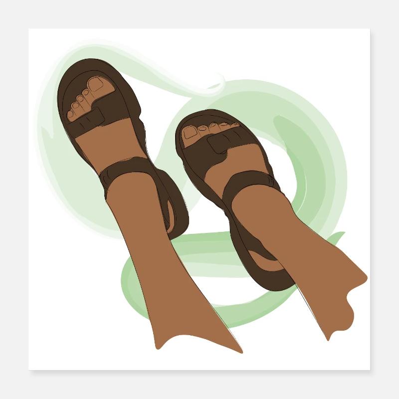 Sandales Poster 40 x 40 cm