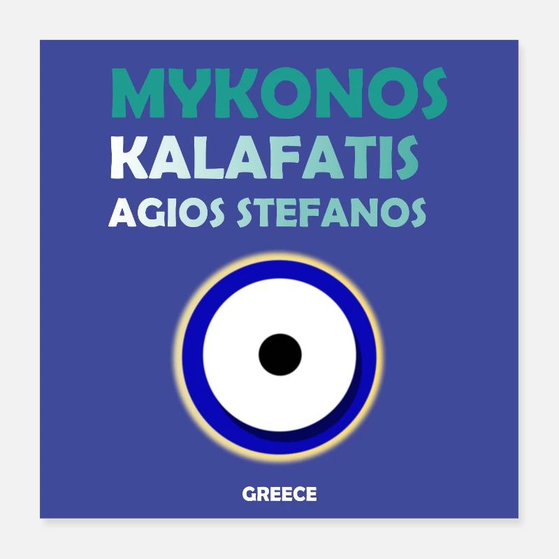 Mykonos, Grèce Poster 40 x 40 cm