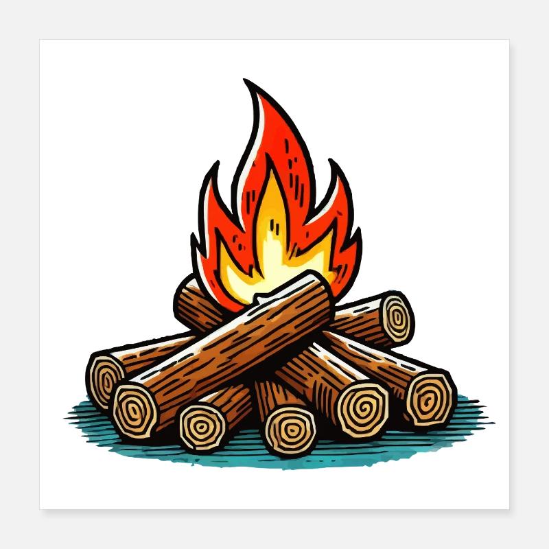 campfire Poster 16" x 16" (40x40 cm)