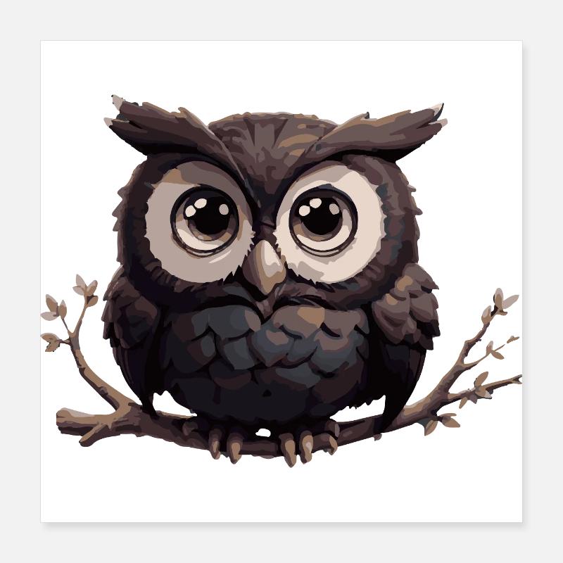 Owl Comic Poster 16" x 16" (40x40 cm)