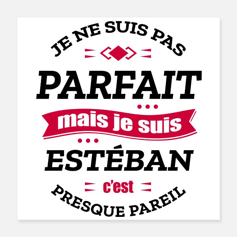 ESTÉBAN PARFAIT - PRENOM ESTÉBAN Poster 40 x 40 cm