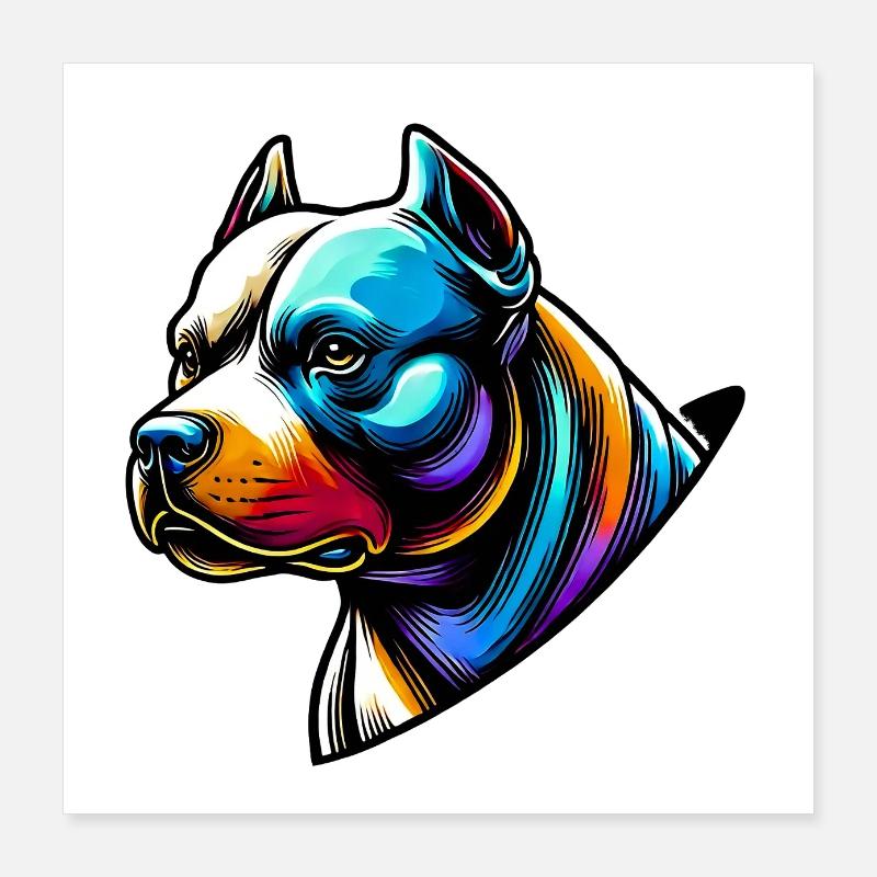 Bouledogue Poster 40 x 40 cm