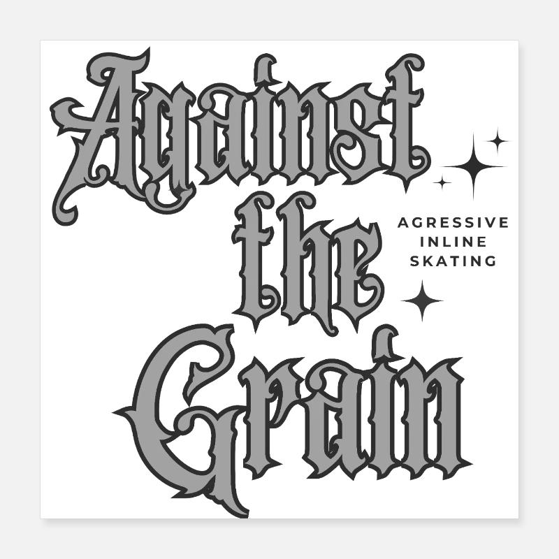 Patins à roues alignées à contre-courant Poster 40 x 40 cm