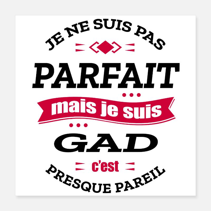 GAD PARFAIT - PRENOM GAD Poster 40 x 40 cm