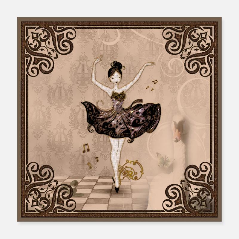 La danseuse des sons Poster 40 x 40 cm